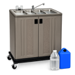 4 Compartment Sink Station (No Plumbing, Hot Water) | Quad Cleanse Pro  (Best Value)