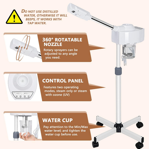 The Luxe Steamer Portable Hair/Facial Steamer