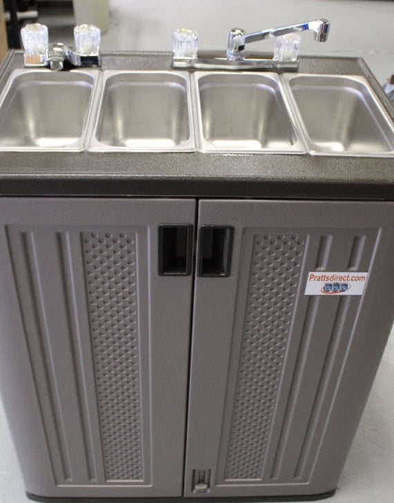4-Compartment Portable Sink