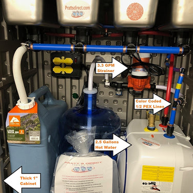 portable kitchen sink for vendors

food cart sink with hot water

mobile dishwashing sink for outdoor events

hand and dishwashing station for concession trailers

portable sink with pump and fresh/waste water tanks

concession equipment portable sink solution