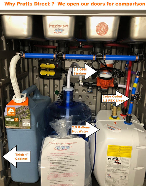 portable kitchen sink for vendors

food cart sink with hot water

mobile dishwashing sink for outdoor events

hand and dishwashing station for concession trailers

portable sink with pump and fresh/waste water tanks

concession equipment portable sink solution